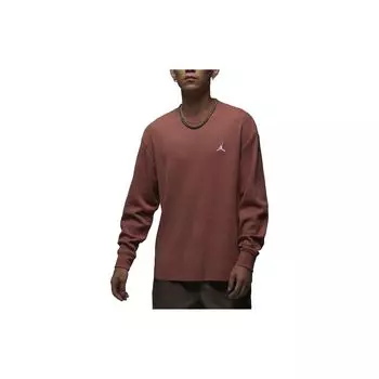 Jordan Essentials однотонный вафельный трикотажный повседневный свитшот мужские топы оранжевый FD7462-810 M