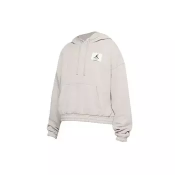 Jordan Essentials Повседневная спортивная вязаная толстовка с капюшоном Короткий стильный свитшот Женские топы Кокосовое молоко DD6999-113 L