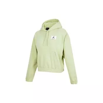 Jordan Essentials Повседневная вязаная толстовка с капюшоном Женские топы Зеленые DD6999-371