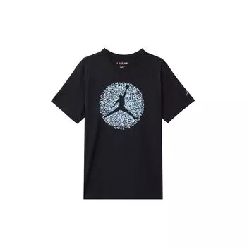 Jordan Essentials Retro Summer Logo Print Cotton Crew Neck Casual Short Sleeve T-Shirt Men Tops Black FN6007-010 S