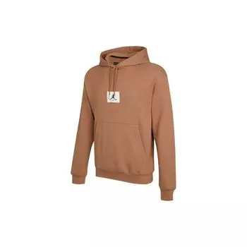 Jordan Essentials Statement Logo Print Повседневная спортивная толстовка с капюшоном Мужские топы Коричневый DA9817-256 XS