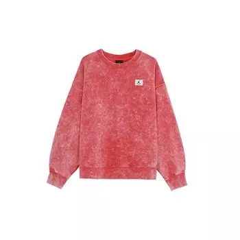 Jordan Flight Classic Jumpman Logo Толстовка с круглым вырезом Женские топы Красный DQ4602-605 M