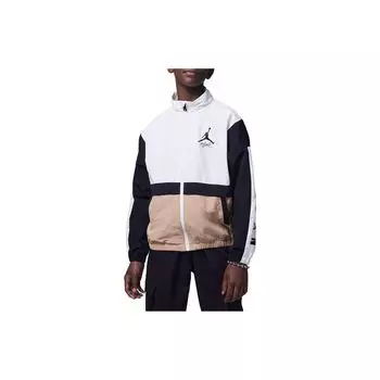 Jordan Flight Court Color Block Logo Print Woven Jacket Kids Jackets Yellow FV3151-200 M