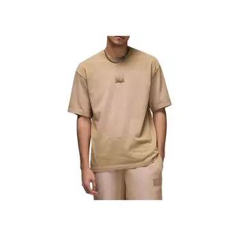 Jordan Flight Essentials 85 Дизайн Тай-дай Универсальная футболка с круглым вырезом и коротким рукавом Мужские топы Пустынный камуфляж FZ1914-257 L