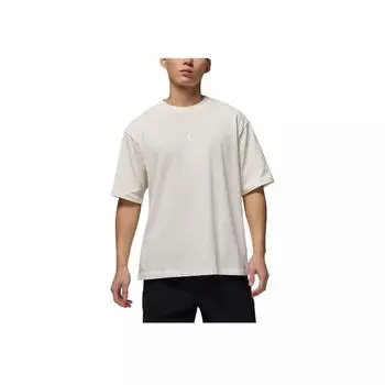 Jordan Flight Essentials Однотонная футболка с круглым вырезом, универсальная, с коротким рукавом, мужские топы, белая, IB7345-133 L