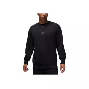 Jordan Flight Fleece Casual Crewneck Long Sleeve Sweatshirt Men sweatshirt Black FV7259-010 S