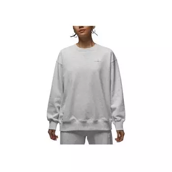 Jordan Flight Fleece FW24 Logo Solid Color Loose Comfortable Crewneck Толстовка женская толстовка Birch HJ1324-051 XS
