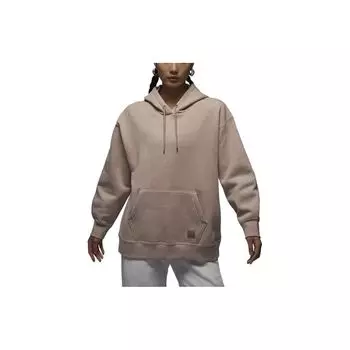 Jordan Летная флисовая толстовка с капюшоном для женщин, топы, средне-коричневые FB5111-244 L