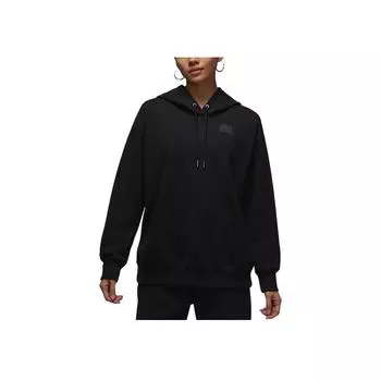 Jordan Flight Fleece Solid Soft Loose Hoodie Женские толстовки с капюшоном Черный Темно-дымчато-серый HJ1312-010 XS