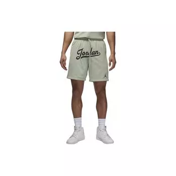 Jordan Flight MVP Letter Series Шорты мужские спортивные повседневные со шнуровкой и средней посадкой, дышащие, светло-зеленые FN4662-005 M