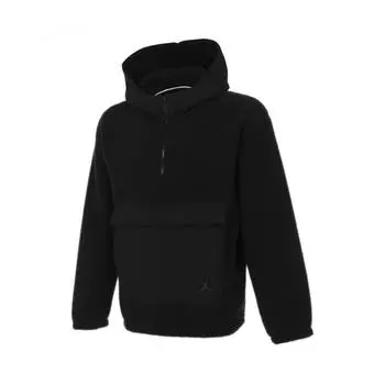 Jordan Flight Sherpa Top Fashion Удобная мягкая толстовка с капюшоном для мужчин, черный FV7453-010 S