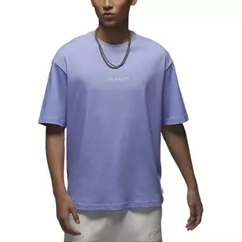 Jordan Футболка Air Cotton Drop Shoulder с круглым вырезом и вышитым логотипом, короткий рукав, мужские футболки, футболка, серая FZ1909-085 L