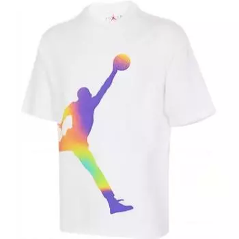 Jordan Футболка AS MJ SS Dongdan Gcel с красочным рисунком персонажей, пуловер с круглым вырезом и коротким рукавом, мужские топы белого цвета HF6593100 L