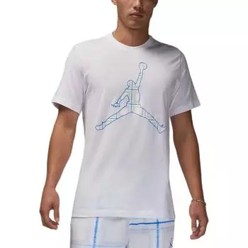 Jordan Футболка Flight Essentials из хлопка с круглым вырезом и коротким рукавом, мужские топы, белая FZ1977-100 XL