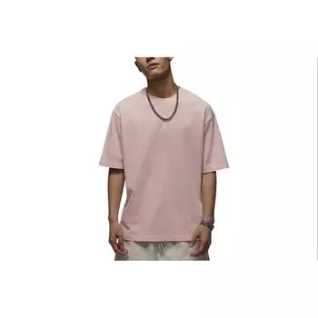 Jordan Футболка Flight Essentials Washed Logo Graphic с круглым вырезом и короткими рукавами, с заниженными плечами, мужские топы Legend-Pink FN5995-622 XXL