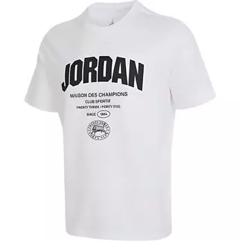 Jordan Футболка J Sprt Wm Df Ss с буквенным принтом, круглым вырезом и коротким рукавом, мужские топы, белые FZ1926100 M
