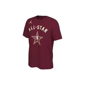 Jordan Футболка LeBron James 2024 NBA All-Star Weekend с принтом букв и номеров, ребристая, с круглым вырезом и короткими рукавами, мужские топы, темно-красного цвета HV1359-624 L