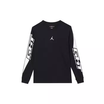 Jordan Футболка мужская спортивная, с круглым вырезом и длинным рукавом, черная, FZ1974-010 L