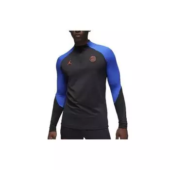 Jordan Футболка Paris Saint-Germain Training Series с логотипом, цветные блоки, облегающая, с длинным рукавом, мужская, черная DN1259-011 M