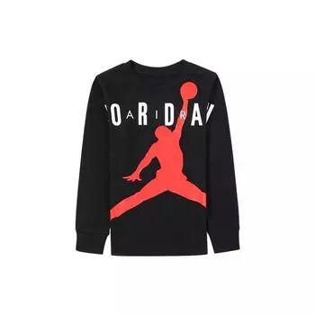Jordan Футболка-пуловер с большим логотипом Color Block, детские топы, черный цвет JD2032204GS-001 XL