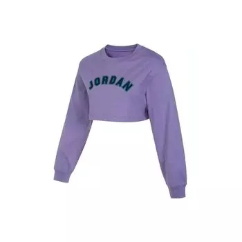 Jordan Футболка с коротким рукавом и логотипом Alphabet Print, женские топы, фиолетовые FD0107-500 M