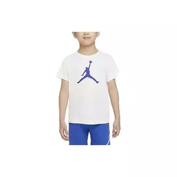Jordan Футболка с коротким рукавом и принтом логотипа Color Block, детские топы, белый цвет HA2892-100 L