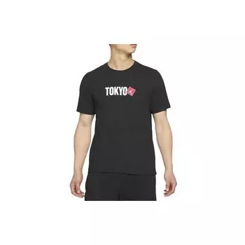 Jordan Футболка с коротким рукавом с графическим принтом Tokyo, мужские топы, черная DD8043-010 M