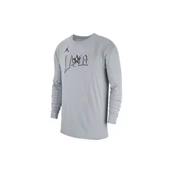 Jordan Футболка с круглым вырезом и логотипом NBA All Star Letter, мужская, серая, AA1598-012 XXXL