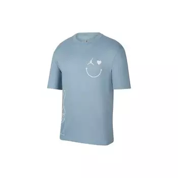 Jordan Футболка с круглым вырезом и логотипом American Retro Smiley Face, мужские топы, синяя DZ7637-494 XXL