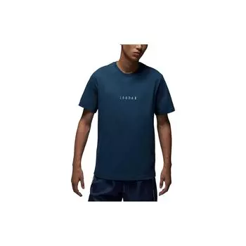 Jordan Футболка с логотипом Air Letter, спортивная, повседневная, с коротким рукавом, с круглым вырезом, мужская, светло-бирюзовая DM3183-425 M