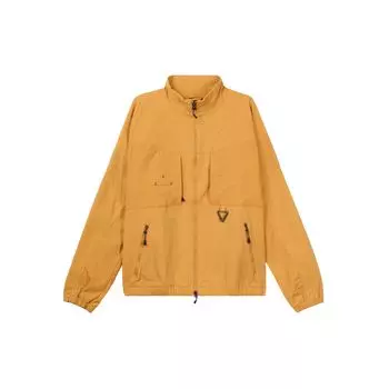 Jordan FW22 Логотип Наклейка на молнии Куртка с воротником-стойкой Мужская верхняя одежда Бежевый DQ8060-712 S