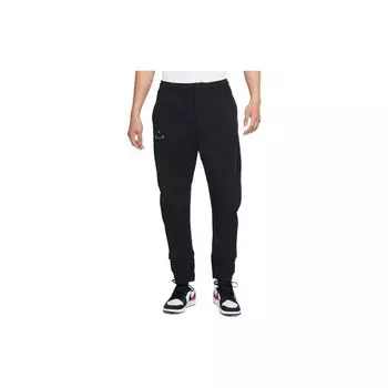 Jordan FW22 Нашивка с логотипом, однотонные прямые повседневные брюки с завязками, мужские брюки, черные DR2739-010 M