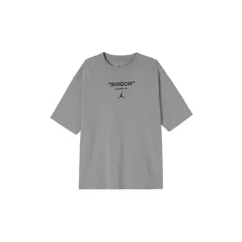 Jordan FW22 однотонная футболка с логотипом и буквенным принтом с круглым вырезом и короткими рукавами, мужские топы, серый DV9727-062 S