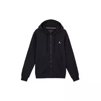 Jordan FW22 Толстовка с капюшоном на молнии с вышитым логотипом и флисовой подкладкой, мужская толстовка с капюшоном, черная DQ7351-010 M