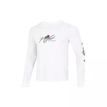 Jordan FW22 Толстовка с круглым вырезом и цветочным принтом логотипа, мужские топы, белые DQ7387-100 M