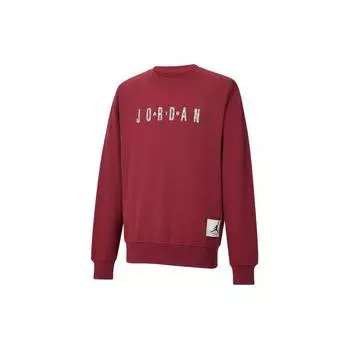Jordan Год Дракона CNY Series Логотип Флисовая спортивная толстовка с круглым вырезом Мужские топы Кедрово-красный FZ6437-617 M