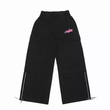 Jordan Эластичные брюки-карго с высокой талией и буквенным принтом, свободные, широкие, женские брюки, черные HF6422010 XL