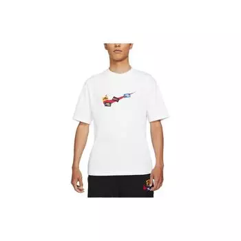 Jordan Jumpman 85 Спортивная футболка с круглым вырезом и коротким рукавом с вышитым принтом Мужские топы Белые DA9899-100 L