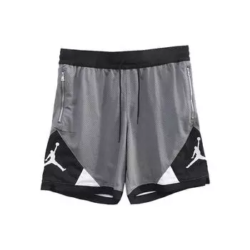 Jordan Jumpman Diamond, смешанные летние сетчатые свободные повседневные шорты со средней посадкой, мужские шорты темно-серого цвета CU2350-084