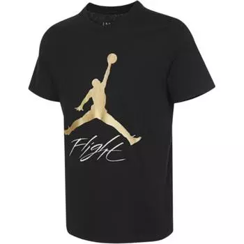 Jordan Jumpman Flight Logo Design Удобная простая мягкая футболка с коротким рукавом для мужчин, черные топы AO0665-011 S