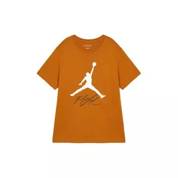 Jordan Jumpman Flight Удобная мягкая трикотажная футболка с коротким рукавом для мужчин, топы бронзового и белого цвета AO0665228 M