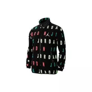Jordan Jumpman с логотипом и ветрозащитной курткой с флисовым воротником, мужская куртка, черная CT3571-010 XL