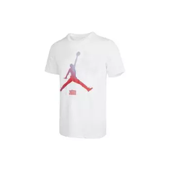 Jordan Jumpman Tee Crew Дышащие мужские топы с короткими рукавами и принтом белого цвета DO8905-100 M