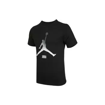 Jordan Jumpman Teecrew Повседневная дышащая футболка с коротким рукавом с принтом Мужские топы Черный DO8905-010 S