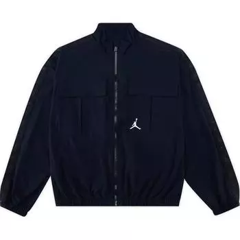 Jordan Jumpman Woven Удобная стильная куртка с воротником-стойкой Детские куртки черного цвета HQ8130-010 XL