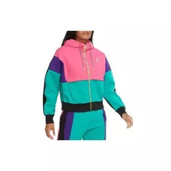 Jordan Knit Hooded Cardigan Sweater Jacket Женская верхняя одежда Многоцветная CW6503-674 XXL