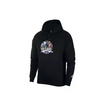 Jordan Knit Sport Повседневная толстовка с геометрическим узором Мужская толстовка с капюшоном Черная CW8620-010 S