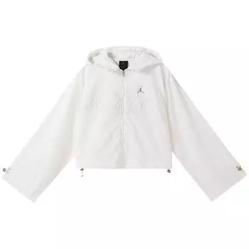 Jordan Легкая куртка с капюшоном и застежкой-молнией Solid Logo, женские куртки Phantom-Gray White DX0457-030 L