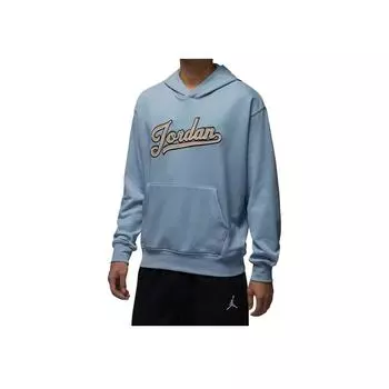 Jordan Letter Embroidery Casual Hoodie American Vintage Sweatshirt Unisex hoodies Sky-Blue FN4614-436 XL