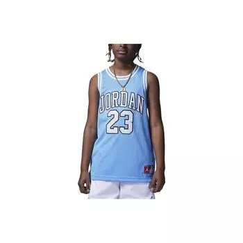 Jordan Letter Logo Pattern Printed Sports Жилет детский баскетбольный свитер Детские топы Синий 95A773-B9F L